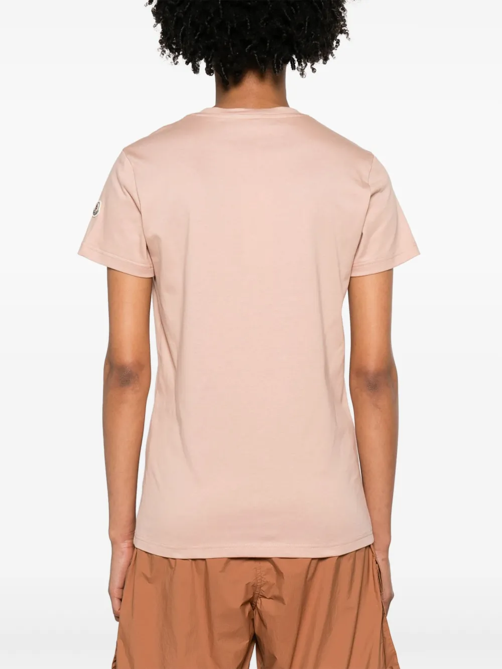 Moncler Katoenen T-shirt met logopatch Roze