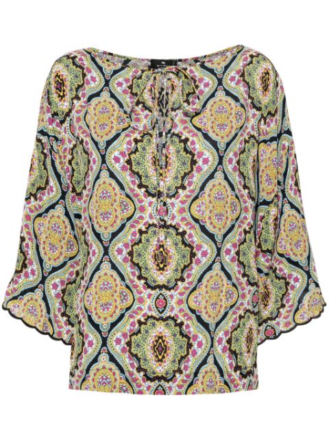 ETRO paisley-print crepe blouse Women