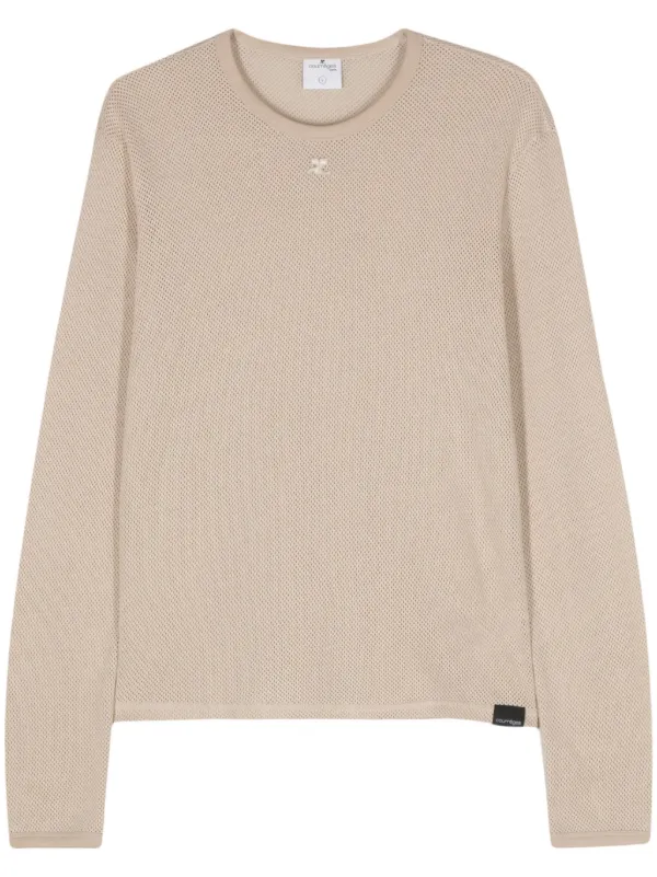 Courrèges メッシュ ロングTシャツ | ニュートラル | FARFETCH JP
