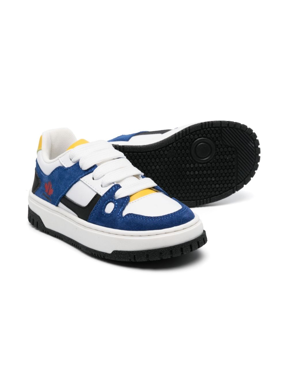 Shop Dsquared2 Colourblock Panelled Sneakers In White