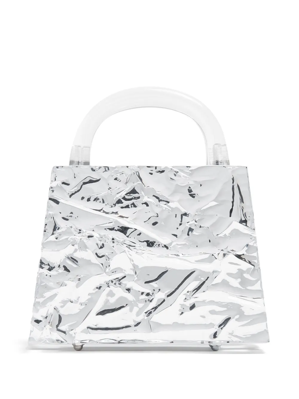 L’AFSHAR Eva crushed-finish tote bag | Silver | Image 1