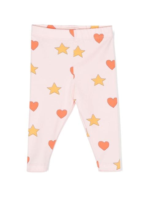 Tiny Cottons heart and stars-print leggings