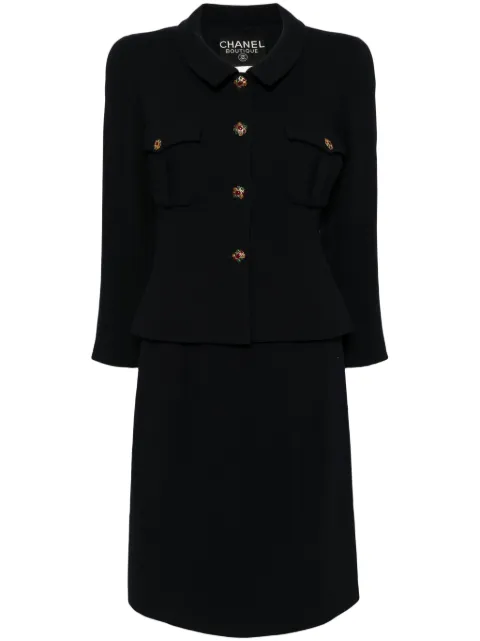 CHANEL Pre-Owned 1995 single-breasted wool skirt suit
