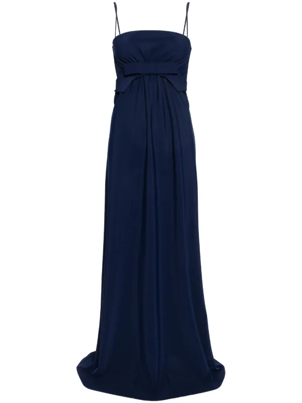 CHIARA BONI La Petite Robe Alga Bow-detail Gown - Blue