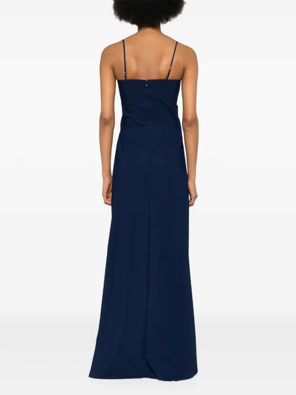CHIARA BONI La Petite Robe Alga bow-detail Maxi Dress | Blue | FARFETCH