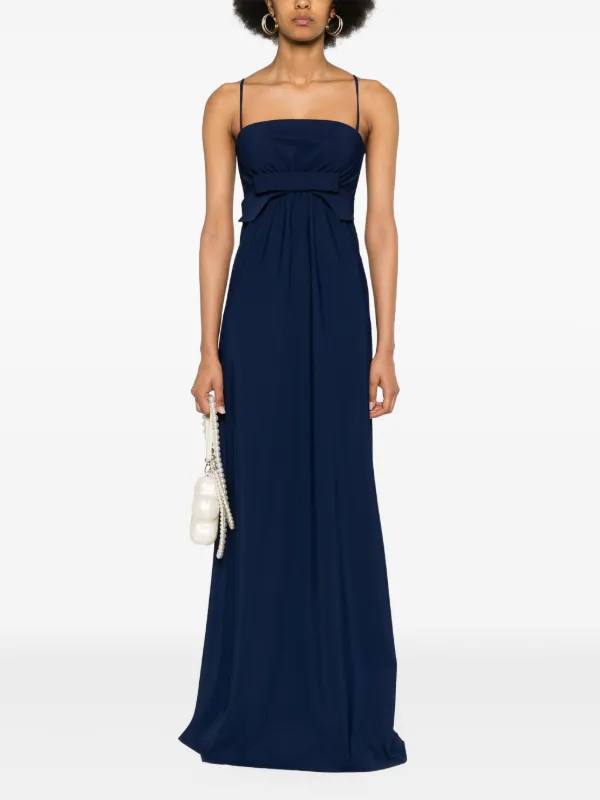 CHIARA BONI La Petite Robe Alga Bow-detail Gown - Blue