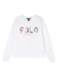 POLO RALPH LAUREN KIDS Bubble patchwork-detail sweatshirt - White