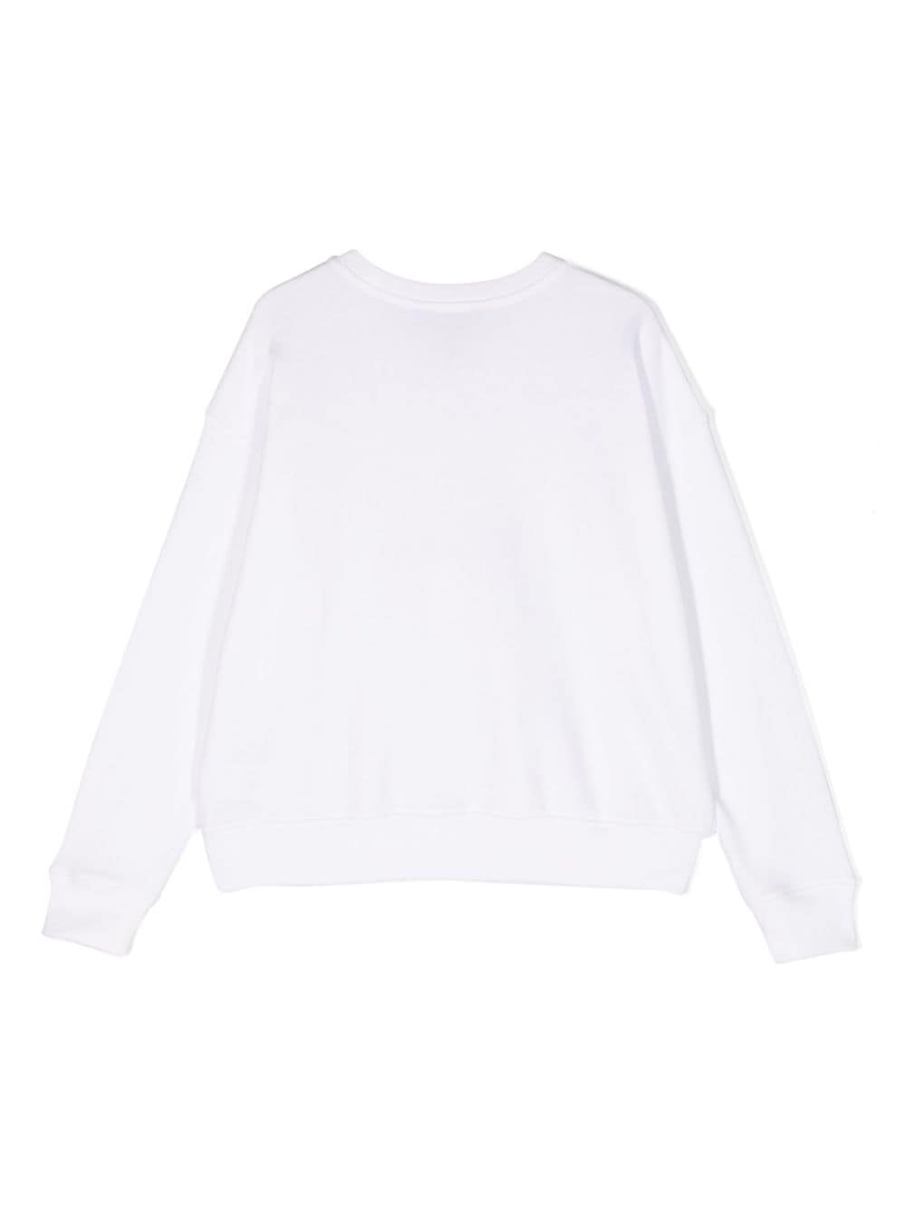 Shop Ralph Lauren Bubble Patchwork-detail Sweatshirt In White