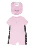 Balmain Kids logo-print cotton shorties set - Pink