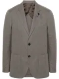 Lardini slub-texture blazer - Grey