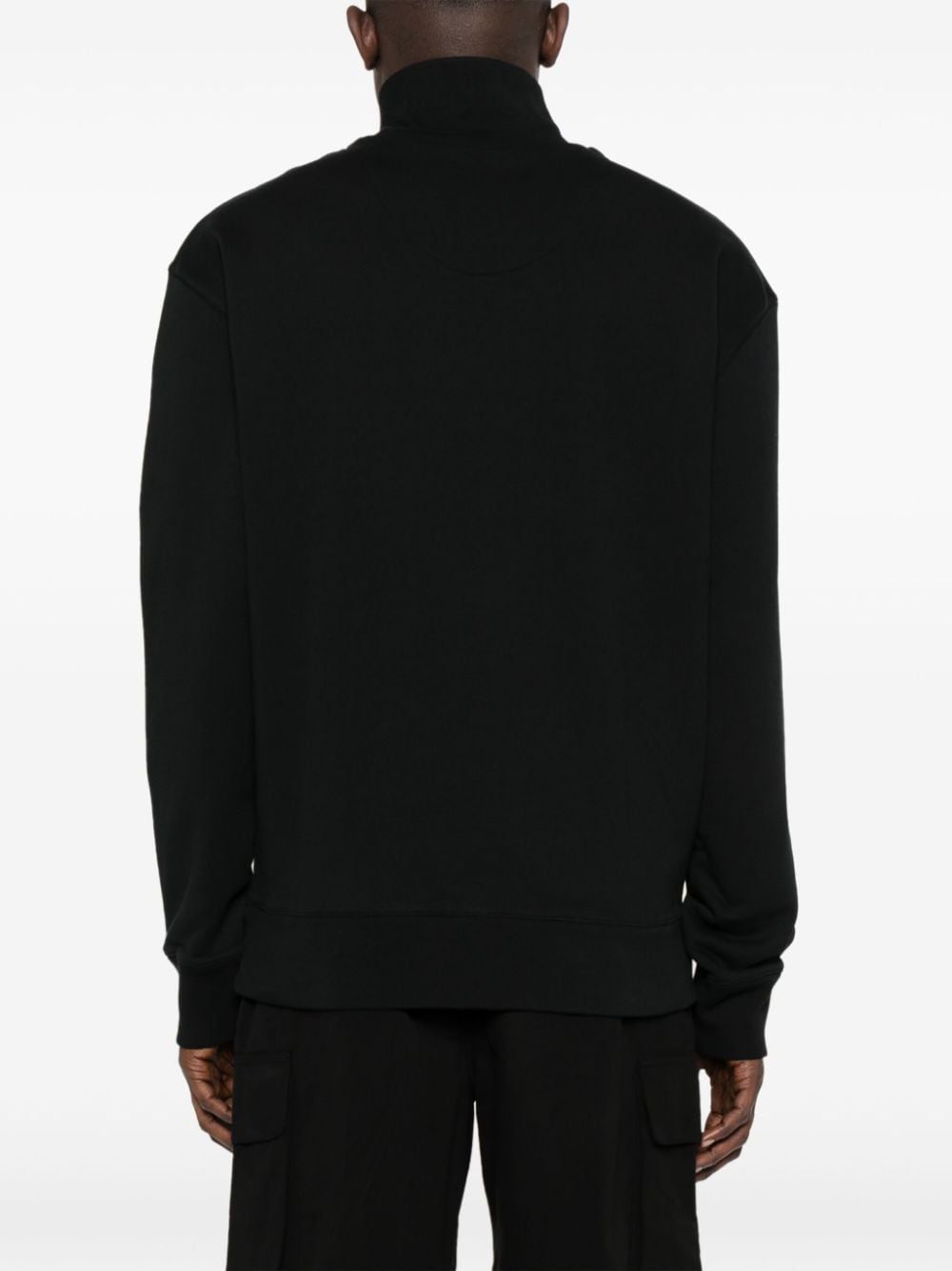 Shop Maison Kitsuné Fox Head Cotton Sweatshirt In Black