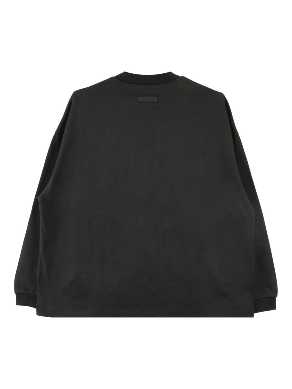 Shop Essentials Logo-print Cotton Sweatshirt In Black