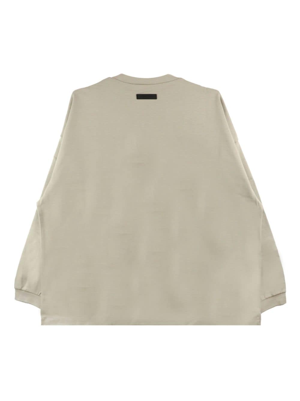 Shop Essentials Logo-print Cotton Sweatshirt In 中性色
