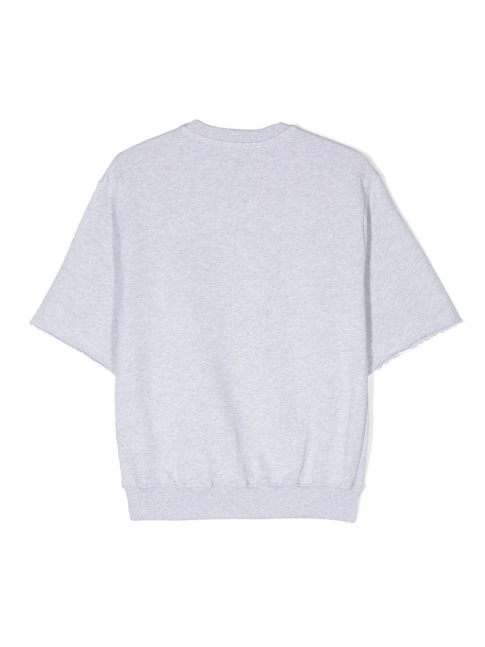 Shop Msgm Logo-print Cotton T-shirt In Grey