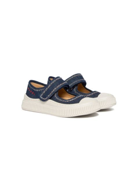 Marni Kids Pablo Mary Jane denim sneakers