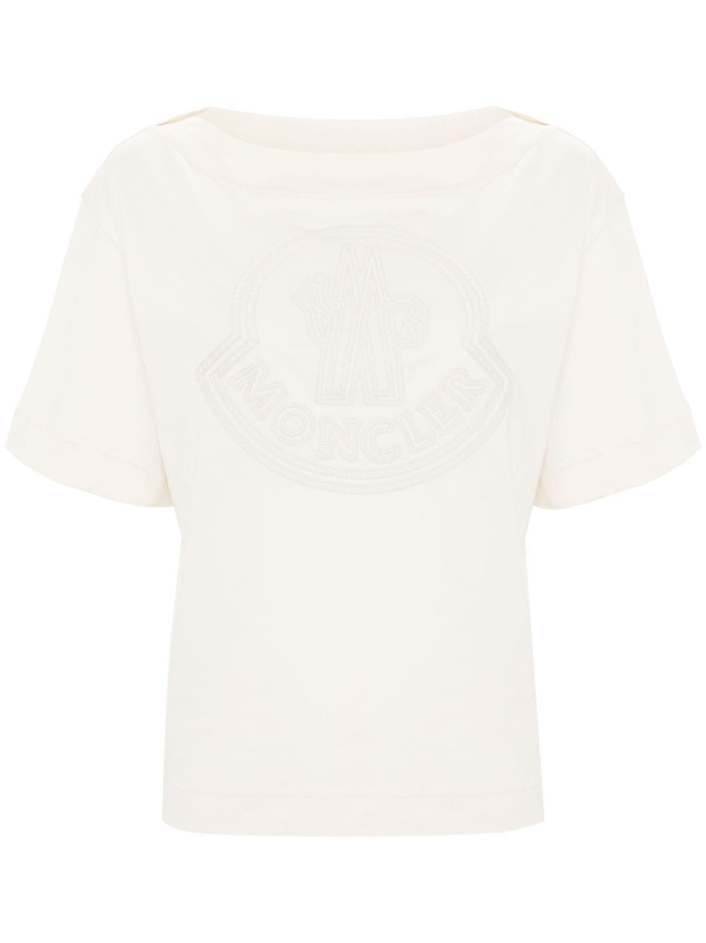 Moncler Logo-appliqué T-shirt In Neutrals