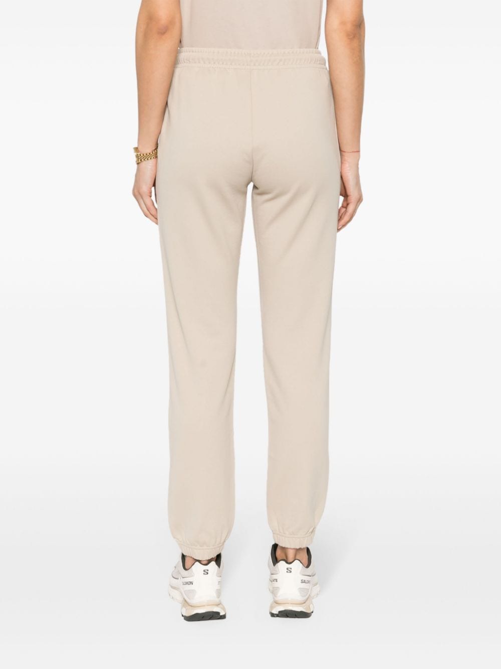 Shop Moncler Logo-appliqué Track Pants In Neutrals