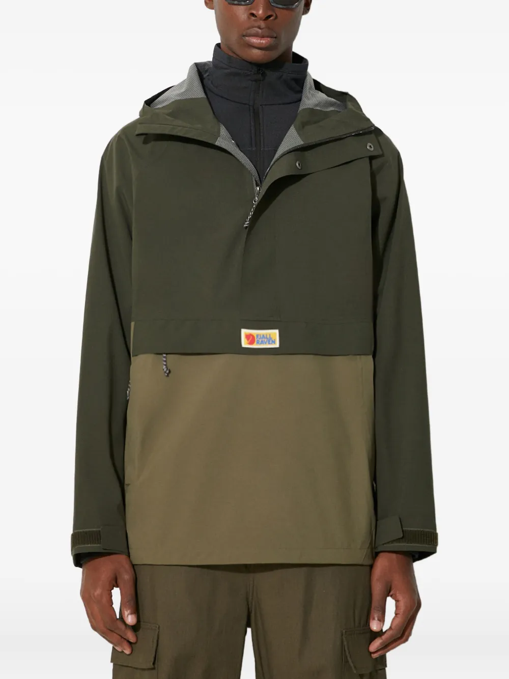 Fjällräven hooded two-tone jacket | Green | Image 1