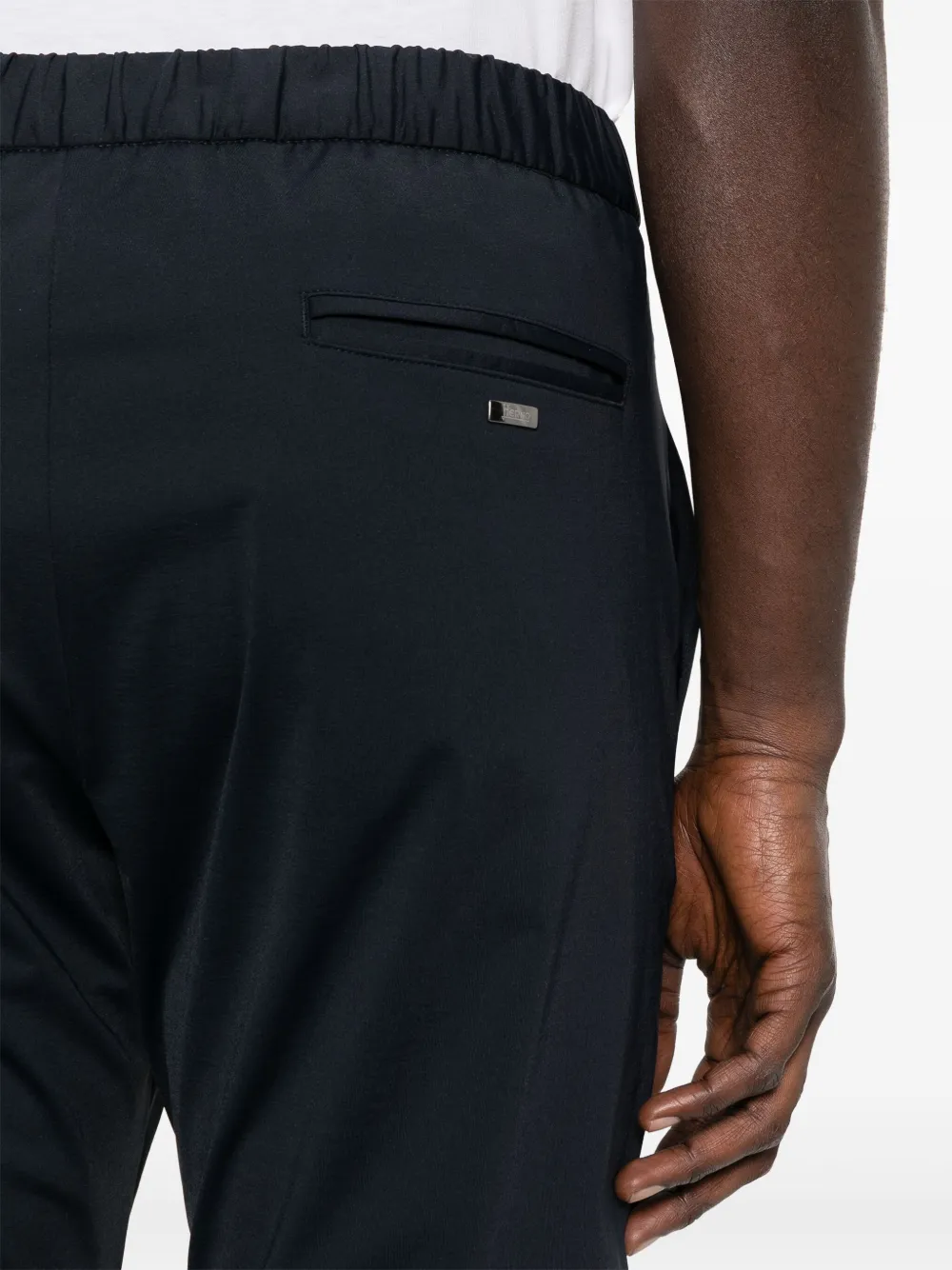 Herno Broek met geplooid detail Blauw
