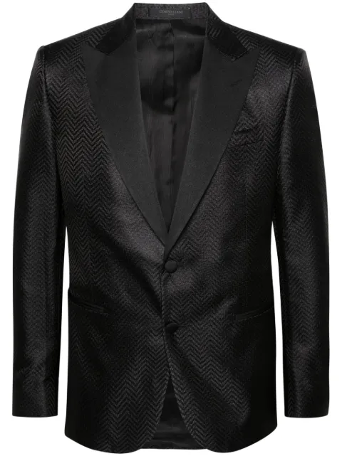 Corneliani single-breasted silk blazer