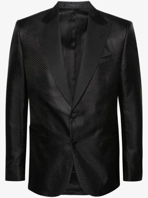 Corneliani single-breasted silk blazer