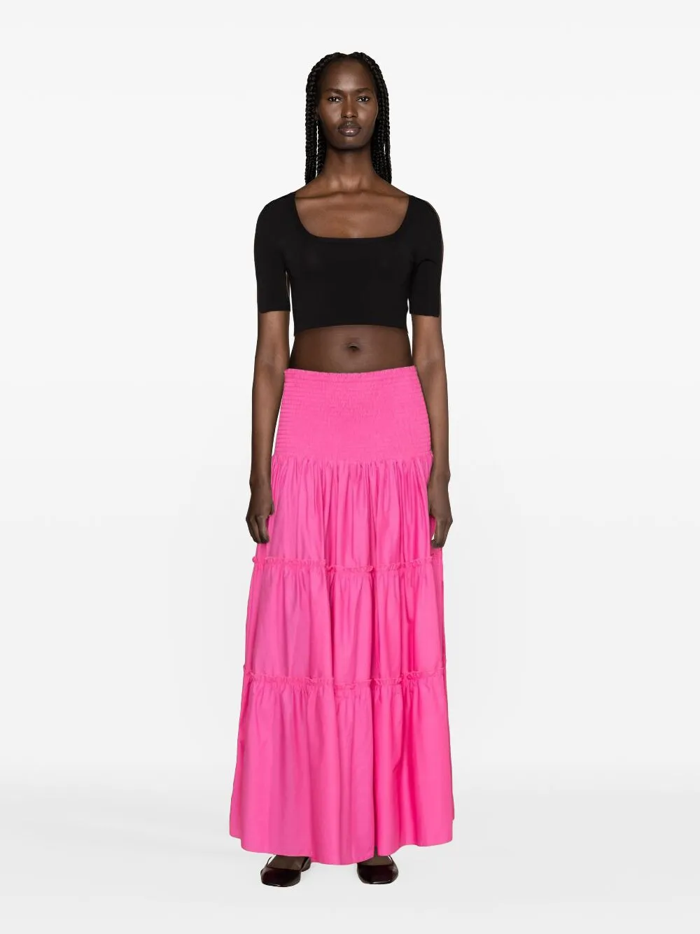 TWINSET Gelaagde maxi-rok Roze