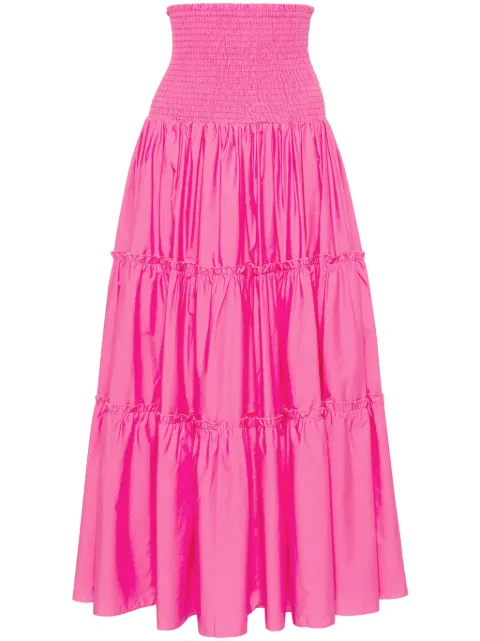 TWINSET tiered cotton maxi skirt