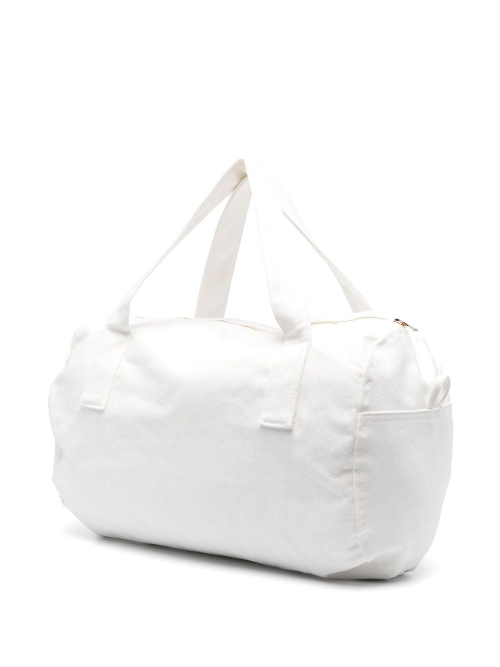 Shop Manebi B01wwlahavanawhitelogo-embroidered Cottton Holdall Bag In White