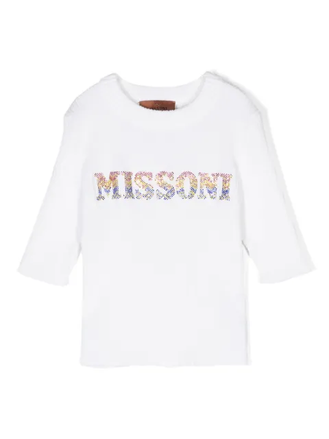 Missoni Kids crystal-embellished cotton jumper