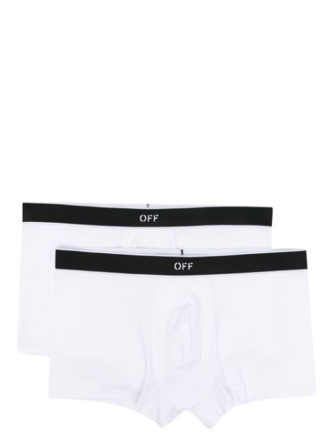 Off-White pack de dos bóxeres con logo en la pretina