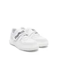 DSQUARED2 KIDS logo-print touch-strap sneakers - White