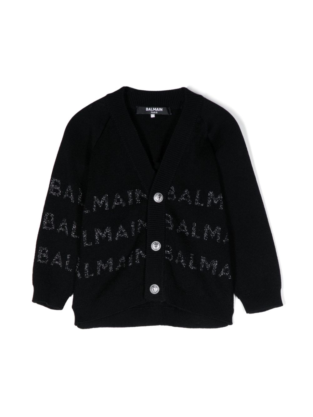 Balmain Kids Vest met jacquard logo Zwart