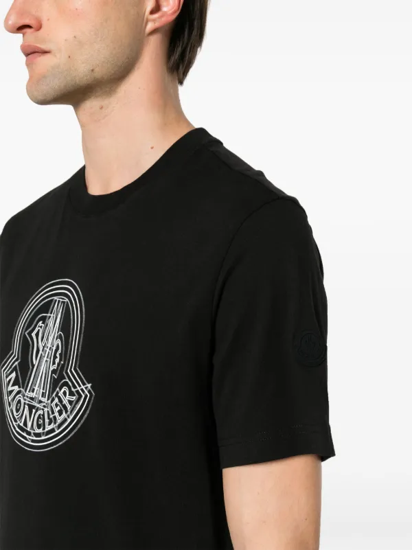 Moncler logo print Cotton T shirt Farfetch