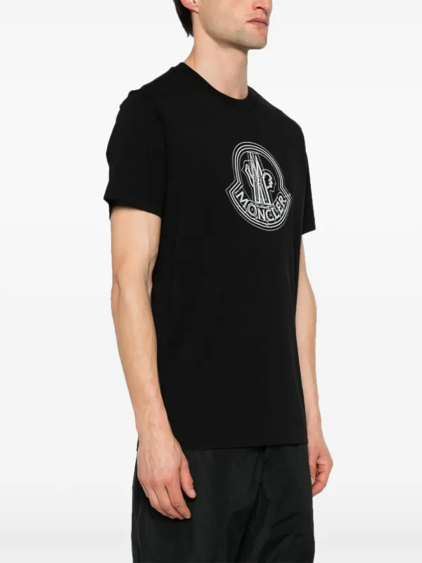 Moncler logo print Cotton T shirt Farfetch