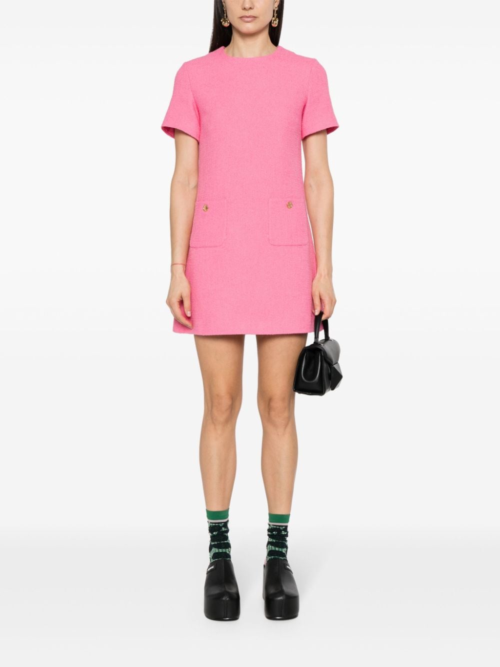 Moschino Bouclé mini-jurk - Roze