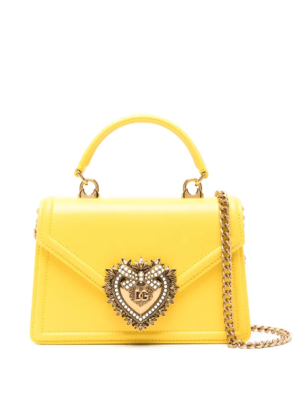 Dolce Gabbana Small Devotion Tote Bag Yellow FARFETCH IE