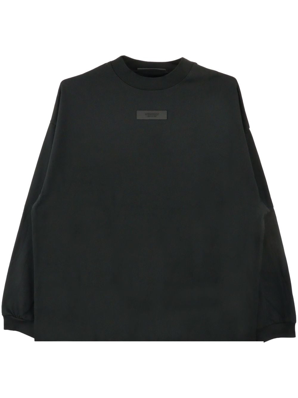 Essentials Logo-patch Cotton Sweatshirt In Black