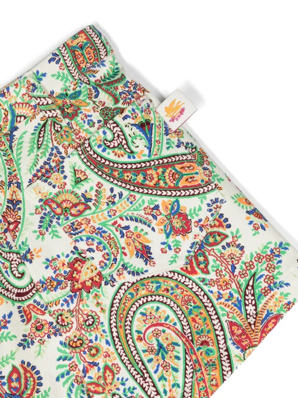ETRO ペイズリーショートパンツ マルチカラー ETRO KIDS ペイズリー ショートパンツ | グリーン | FARFETCH JP