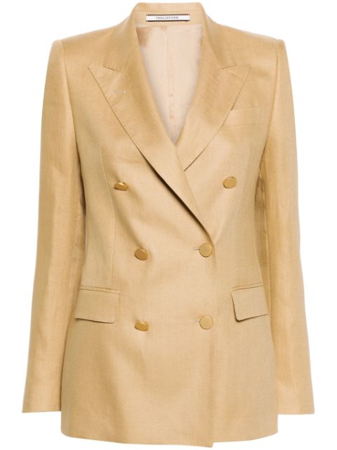 Tagliatore double-breasted linen blazer Women