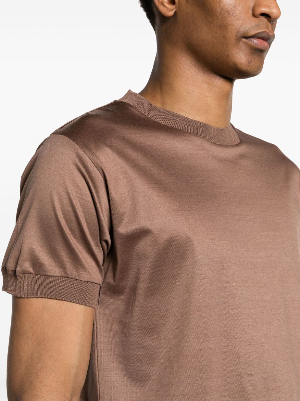Tagliatore T-shirt met ronde hals Bruin