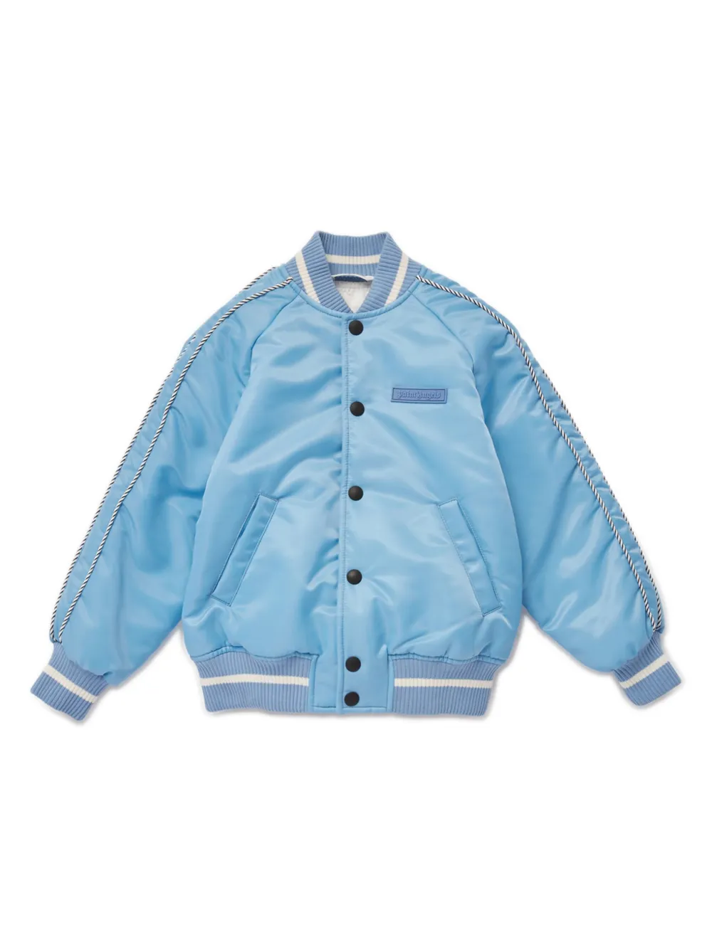 Palm Angels Logo-patch Bomber Jacket In Blue