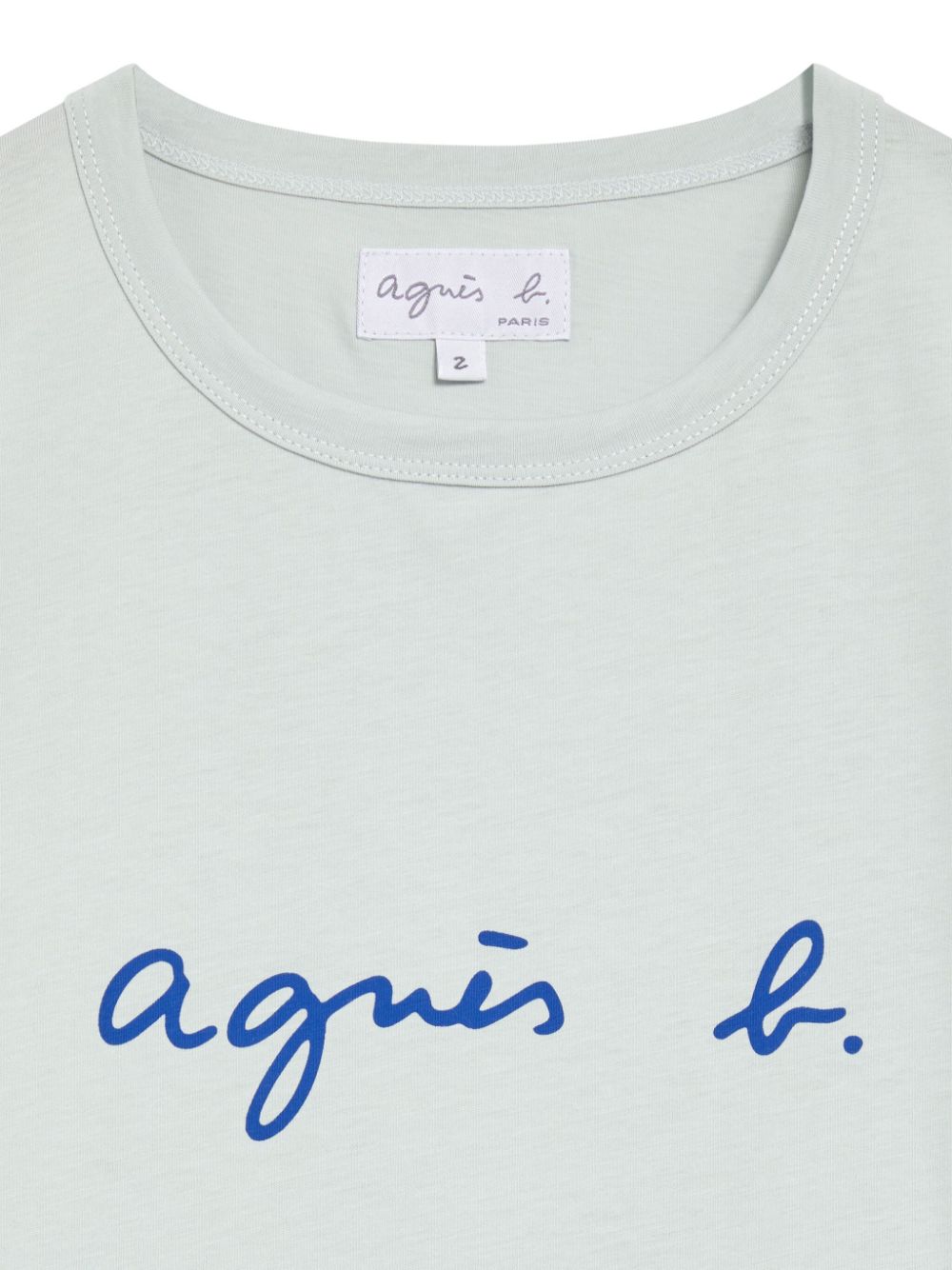 Shop Agnès B. Logo-print Cotton T-shirt In Blue