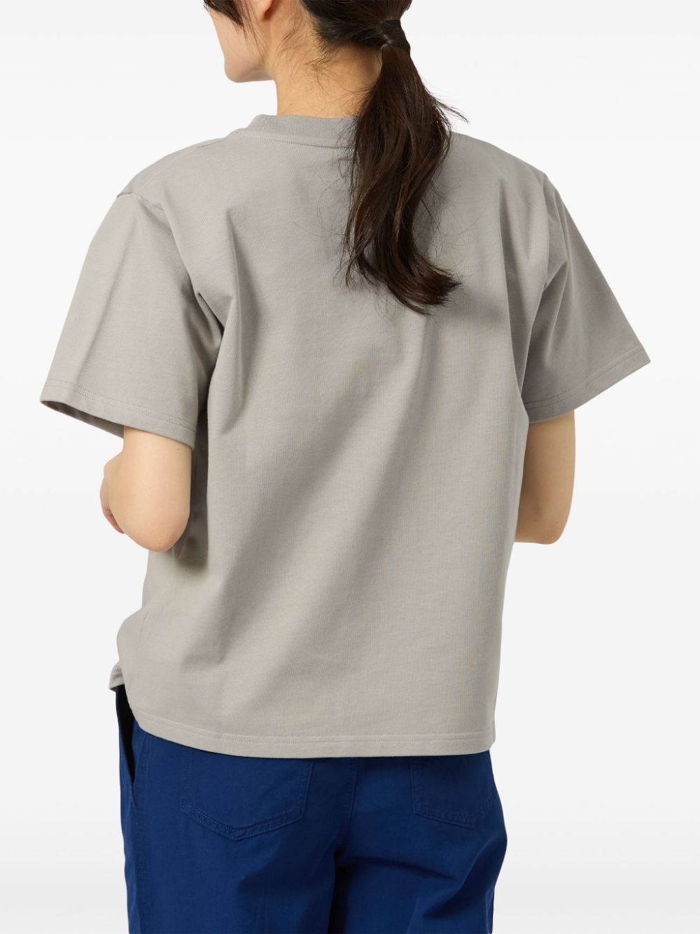 Shop Agnès B. Logo-print T-shirt In Grey