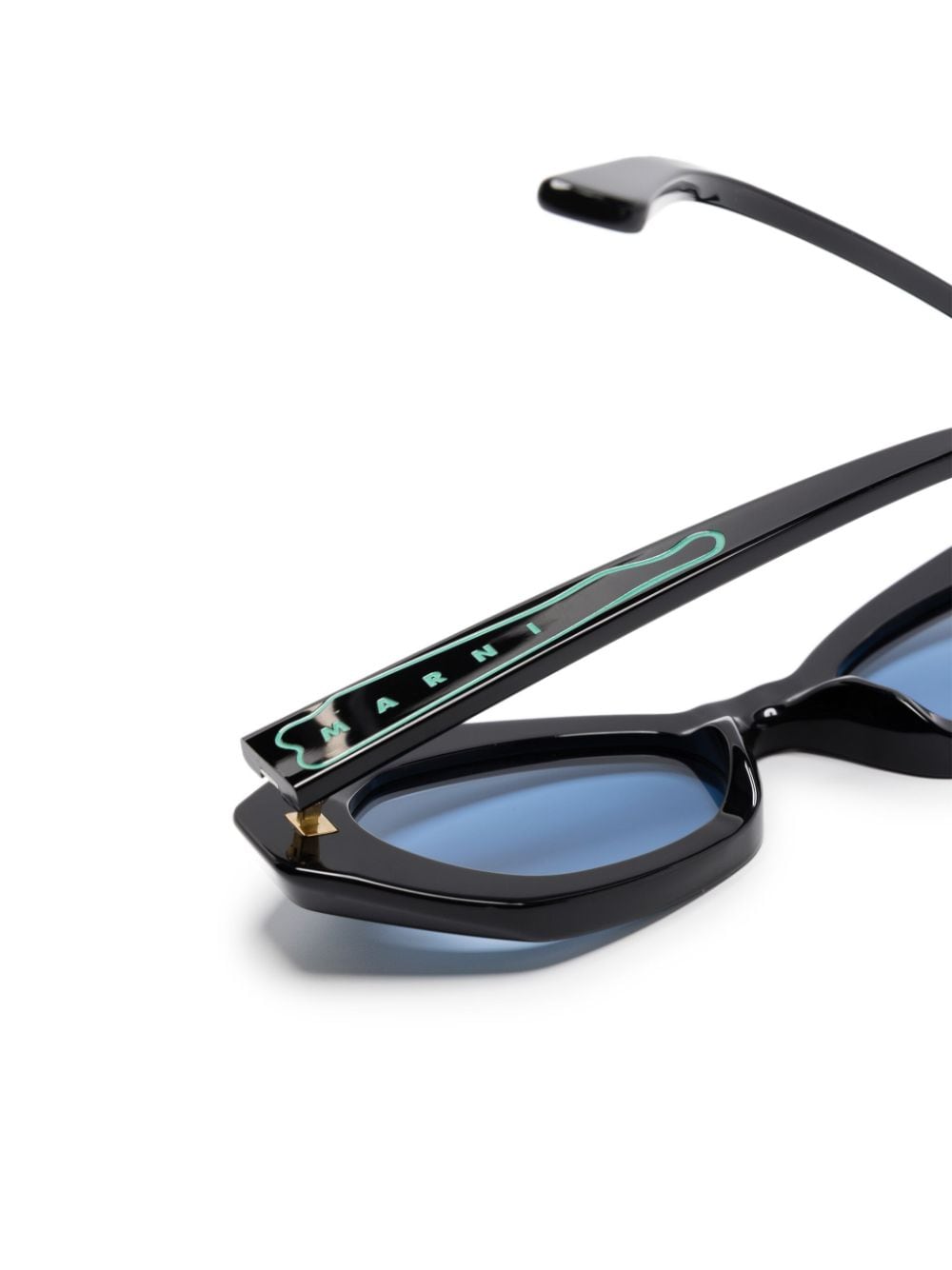 Marni Eyewear Unlahand zonnebril met geometrisch montuur Zwart