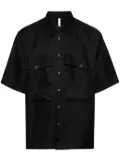 Sunflower classic-collar silk shirt - Black