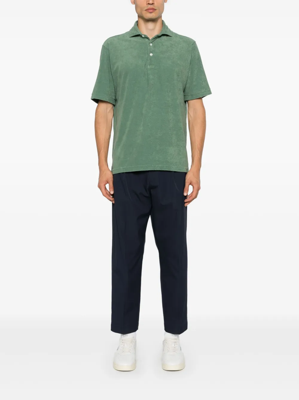 Doppiaa Poloshirt van badstof - Groen