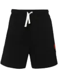 Vision Of Super flame-embroidered track shorts - Black