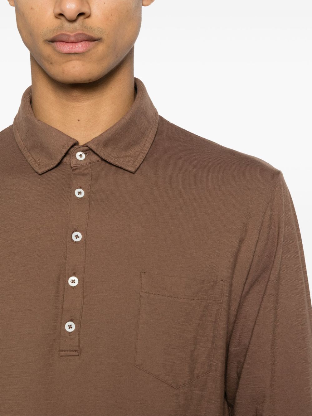 Shop Massimo Alba Ischia 2 Cotton Polo Shirt In Brown