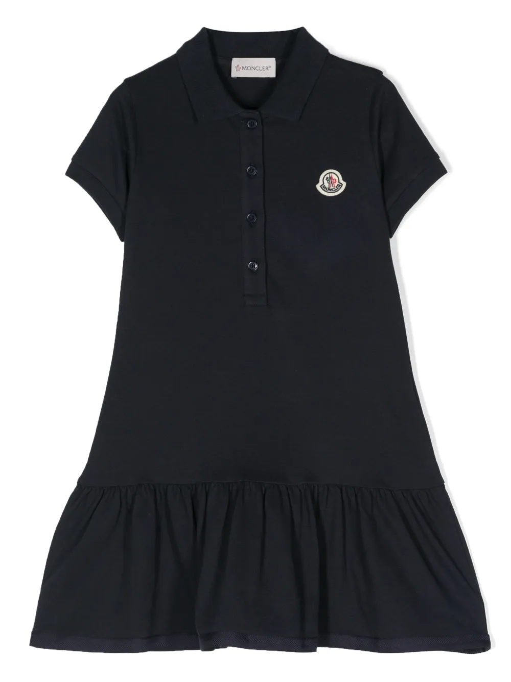 Moncler Enfant Mini-jurk met logo-applicatie Blauw