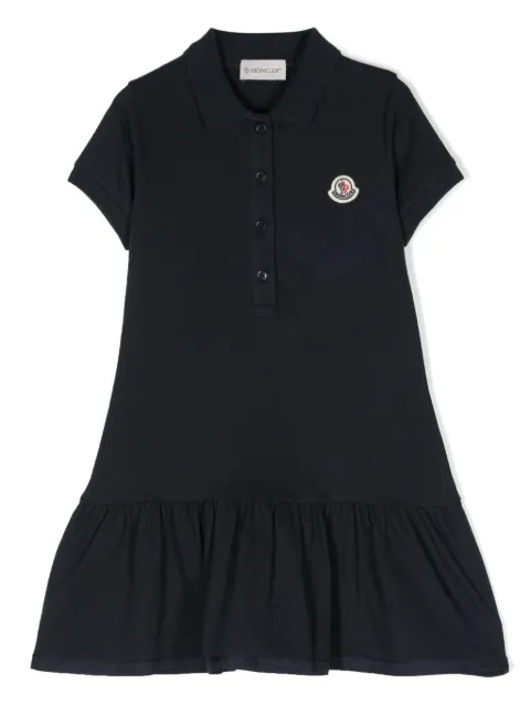Moncler Enfant فستان ميني بأبليكة شعار الماركة